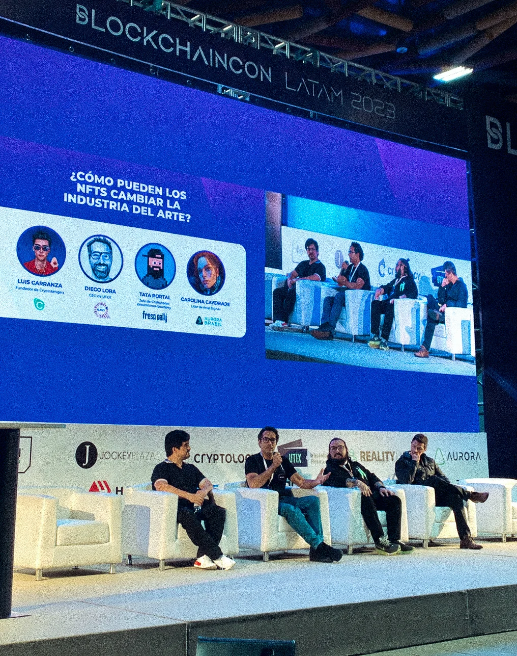Tata Portal speaking at BlockchainCon LATAM